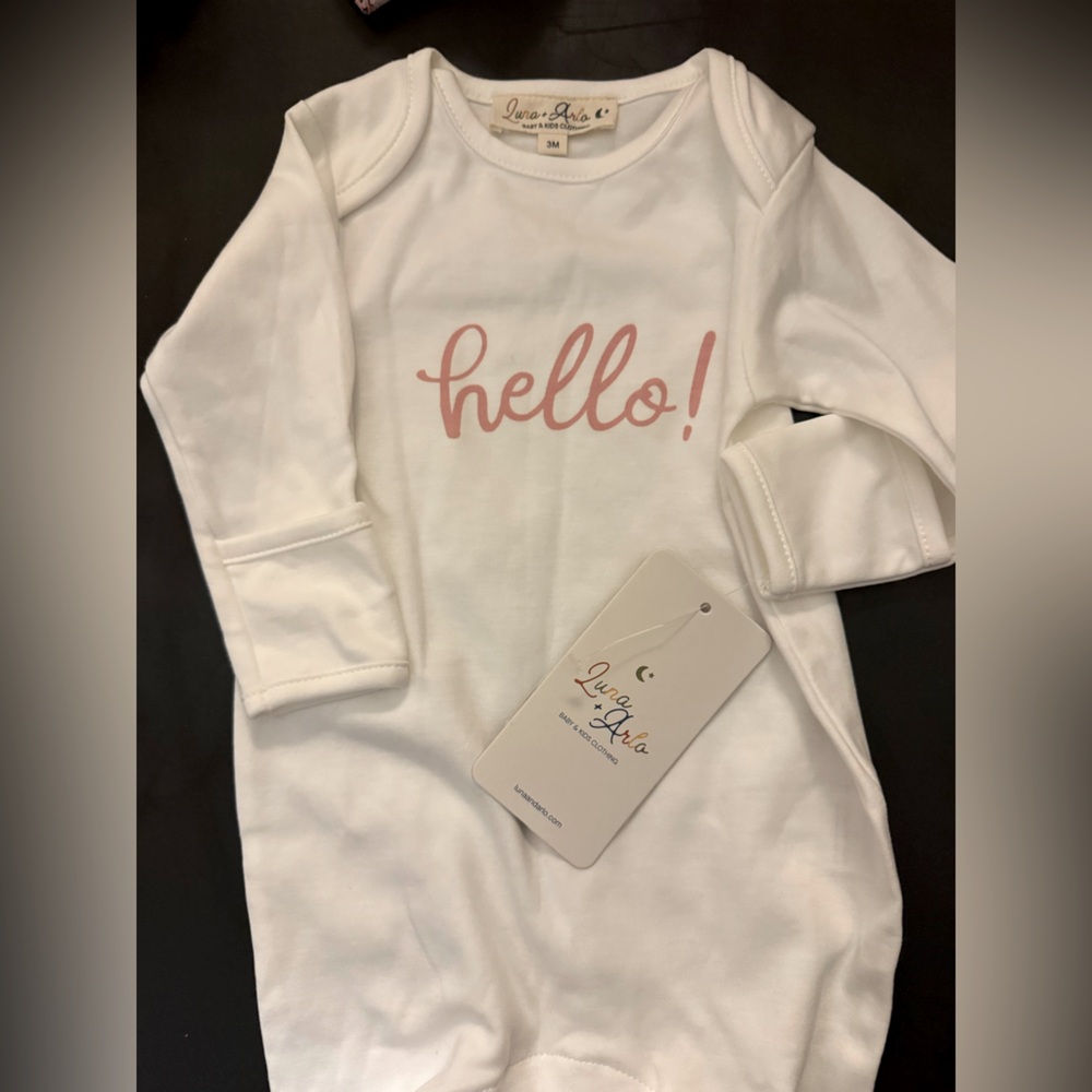 NWT - girls “hello” onesie